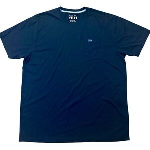 YETI Pocket T-Shirt Men’s XL Black Short Sleeve Crew Neck Casual Tee